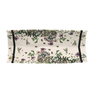 新品同様 クリスチャン ディオール ブックトート ミディアムトートバッグ キャンバス ホワイト 0723【中古】Christian Dior