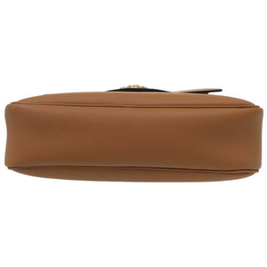 未使用 ヴェルサーチ メデューサ ショルダーバッグ キャメル エンブレム レザー キャメル 0728【中古】VERSACE