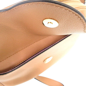 未使用 ヴェルサーチ メデューサ ショルダーバッグ キャメル エンブレム レザー キャメル 0728【中古】VERSACE