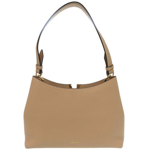 未使用 ヴェルサーチ ヴィルトゥス VIRTUS 2WAY チェーン ショルダーバッグ メタルアイコン ハンドバッグ レザー ベージュ 0731【中古】VERSACE