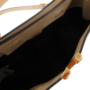 未使用 ヴェルサーチ ヴィルトゥス VIRTUS 2WAY チェーン ショルダーバッグ ハンドバッグ レザー ベージュ 0732【中古】VERSACE