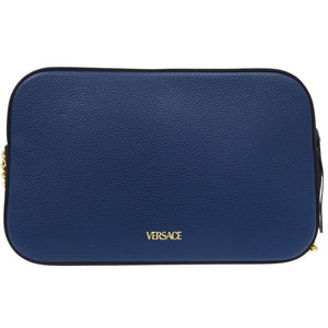 新品同様 ヴェルサーチ ヴィルトゥス VIRTUS チェーン ショルダーバッグ ポーチ メタルアイコン レザー 0735【中古】VERSACE