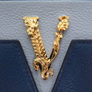 新品同様 ヴェルサーチ ヴィルトゥス VIRTUS チェーン ショルダーバッグ ポーチ メタルアイコン レザー 0735【中古】VERSACE