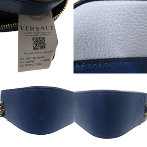 新品同様 ヴェルサーチ ヴィルトゥス VIRTUS チェーン ショルダーバッグ ポーチ メタルアイコン レザー 0735【中古】VERSACE