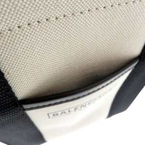 新品同様 バレンシアガ 2way トートバッグ ショルダーバッグ キャンバス ナチュラル NEO NAVY TOTE 6714022HHAM9260 コットン レザー 0743【中古】BALENCIAGA