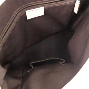 美品 グッチ GG柄 トートバッグ PVC ブーツ柄 GGスプリーム ブラウン 0786【中古】GUCCI