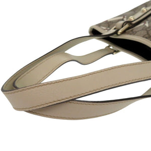 美品 グッチ GG柄 トートバッグ PVC ブーツ柄 GGスプリーム ブラウン 0786【中古】GUCCI