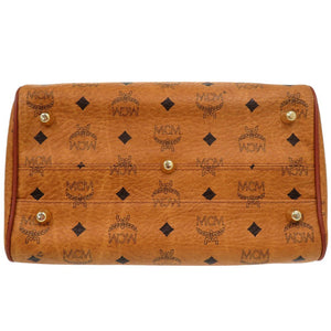 美品 エム シー エム 2WAY ミニボストンバッグ MYZCAT08QH001 ハンドバッグ PVCコーティングキャンバス ブラウン 0789【中古】MCM