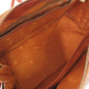 美品 エム シー エム 2WAY ミニボストンバッグ MYZCAT08QH001 ハンドバッグ PVCコーティングキャンバス ブラウン 0789【中古】MCM