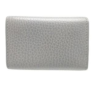 美品 グッチ GGマーモント 456118 レザー グレー 6連 キーケース 0797【中古】GUCCI