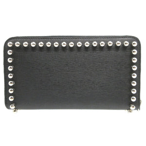 新品同様 フェンディ カーリト カールラガーフェルド 8M0299 レザー ブラック 黒 ラウンドファスナー長財布 財布 0799【中古】FENDI