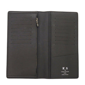 美品 ルイ ヴィトン ポルトフォイユ プラザ M30501 タイガ ノワール 長財布 黒 LV 0800【中古】LOUIS VUITTON