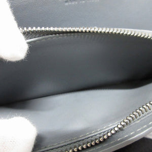 美品 ボッテガヴェネタ マキシイントレチャート レザー グレー 2つ折り長財布 財布 0801【中古】BOTTEGA VENETA