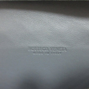 美品 ボッテガヴェネタ マキシイントレチャート レザー グレー 2つ折り長財布 財布 0801【中古】BOTTEGA VENETA