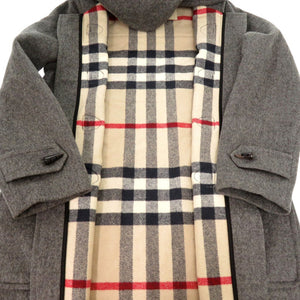 美品 バーバリー ダッフルコート ウール100％ グレー 0829 BURBERRY BRIT【中古】BURBERRY