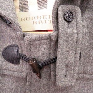 美品 バーバリー ダッフルコート ウール100％ グレー 0829 BURBERRY BRIT【中古】BURBERRY