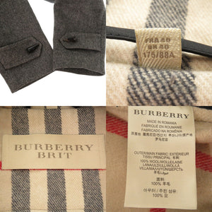 美品 バーバリー ダッフルコート ウール100％ グレー 0829 BURBERRY BRIT【中古】BURBERRY