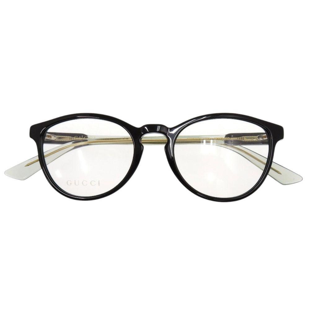 新品同様 グッチ インターロッキングG GG0534OA プラスチック ブラック クリア メガネ 0850【中古】GUCCI