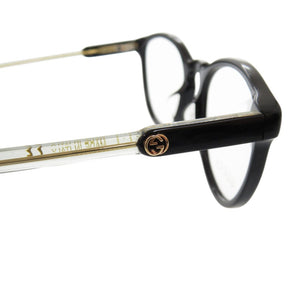 新品同様 グッチ インターロッキングG GG0534OA プラスチック ブラック クリア メガネ 0850【中古】GUCCI