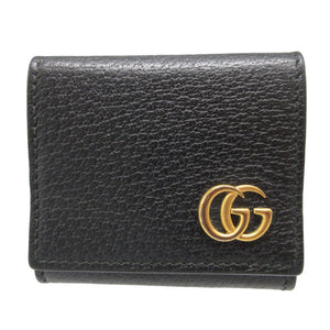 美品 グッチ GGマーモント 473959 レザー ブラック 黒 コインケース 0862【中古】GUCCI