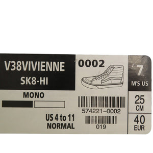 未使用品 ヴィヴィアンウエストウッド アングロマニア ピカデリーサーカス柄 ハイカットスニーカー 25cm SK8-HI VANS ANGLOMANIA VANS SK8-HI MONO スニーカー モノクロ 0863【中古】Vivienne Westwood メンズ