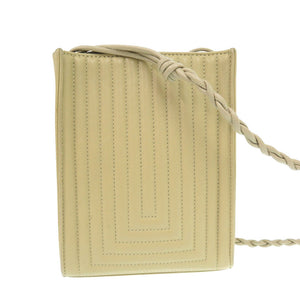 美品 ジルサンダー タングル SM ショルダーバッグ レザー ベージュ 0878【中古】JIL SANDER