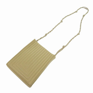 美品 ジルサンダー タングル SM ショルダーバッグ レザー ベージュ 0878【中古】JIL SANDER