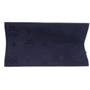 美品 エム シー エム ロゴ 2WAY レザー/PVC ネイビー ハンドバッグ 0887【中古】MCM