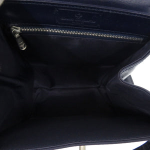 美品 エム シー エム ロゴ 2WAY レザー/PVC ネイビー ハンドバッグ 0887【中古】MCM