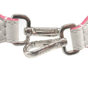 美品 フェンディ ストラップユー レザー ホワイト 白 スタッズ ショルダーストラップ 0888【中古】FENDI