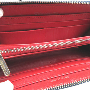 新品同様 ホワイトハウスコックス ブライドルレザー ネイビー 紺 ラウンドファスナー長財布 財布 0907【中古】Whitehouse Cox