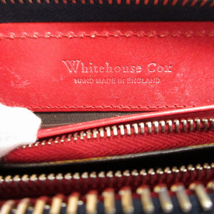 新品同様 ホワイトハウスコックス ブライドルレザー ネイビー 紺 ラウンドファスナー長財布 財布 0907【中古】Whitehouse Cox