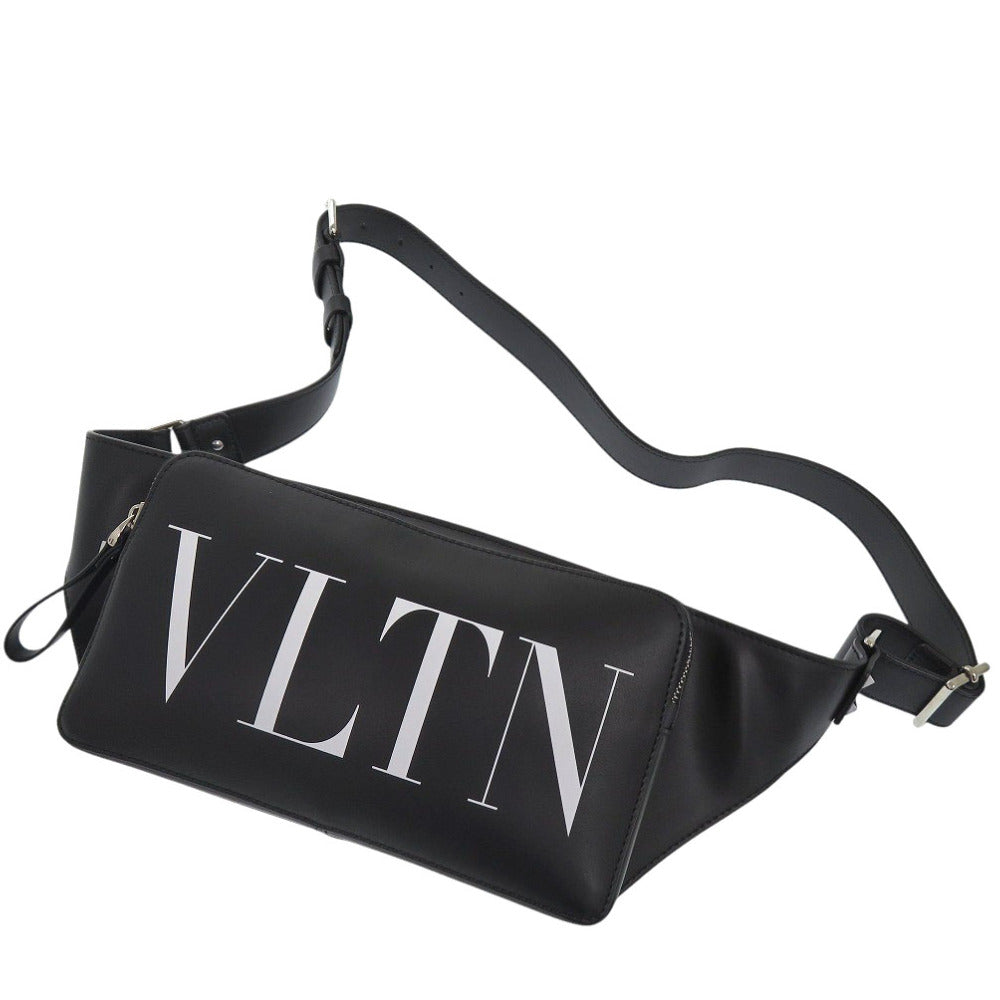 美品 ヴァレンティノ B0719WJW 0NI レザー ブラック ウエストバッグ 黒 0978【中古】VALENTINO