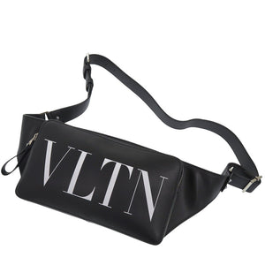 美品 ヴァレンティノ B0719WJW 0NI レザー ブラック ウエストバッグ 黒 0978【中古】VALENTINO