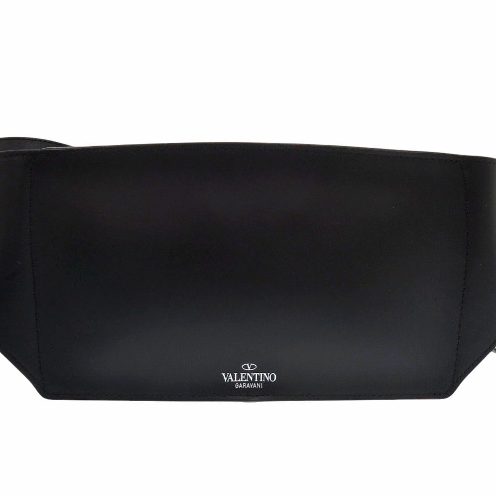 美品 ヴァレンティノ B0719WJW 0NI レザー ブラック ウエストバッグ 黒 0978【中古】VALENTINO