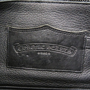 クロムハーツ ガンスリンガー メッセンジャーバッグ レザー ショルダーバッグ シルバー925 ブラック 黒 0997【中古】CHROME HEARTS