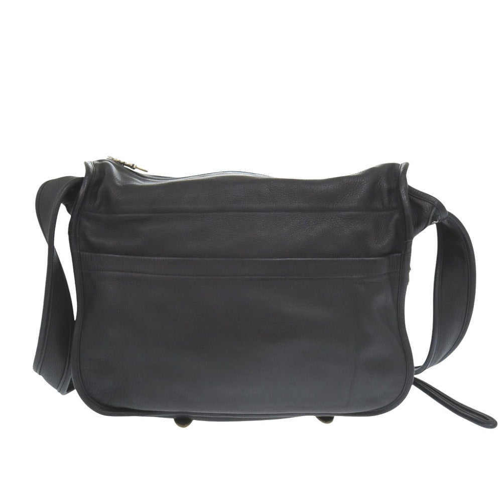 クロムハーツ ガンスリンガー メッセンジャーバッグ レザー ショルダーバッグ シルバー925 ブラック 黒 0997【中古】CHROME HEARTS