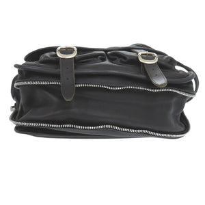 クロムハーツ ガンスリンガー メッセンジャーバッグ レザー ショルダーバッグ シルバー925 ブラック 黒 0997【中古】CHROME HEARTS