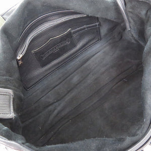 クロムハーツ ガンスリンガー メッセンジャーバッグ レザー ショルダーバッグ シルバー925 ブラック 黒 0997【中古】CHROME HEARTS