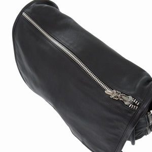 クロムハーツ ガンスリンガー メッセンジャーバッグ レザー ショルダーバッグ シルバー925 ブラック 黒 0997【中古】CHROME HEARTS