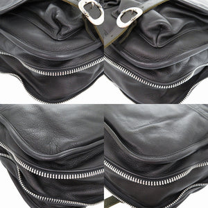 クロムハーツ ガンスリンガー メッセンジャーバッグ レザー ショルダーバッグ シルバー925 ブラック 黒 0997【中古】CHROME HEARTS