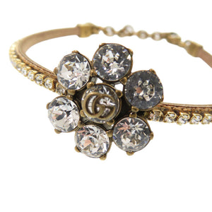 美品 グッチ クリスタル ダブルG ブレスレット 651557 I5671 8061 エイジングゴールド フィニッシュメタル 1010【中古】GUCCI