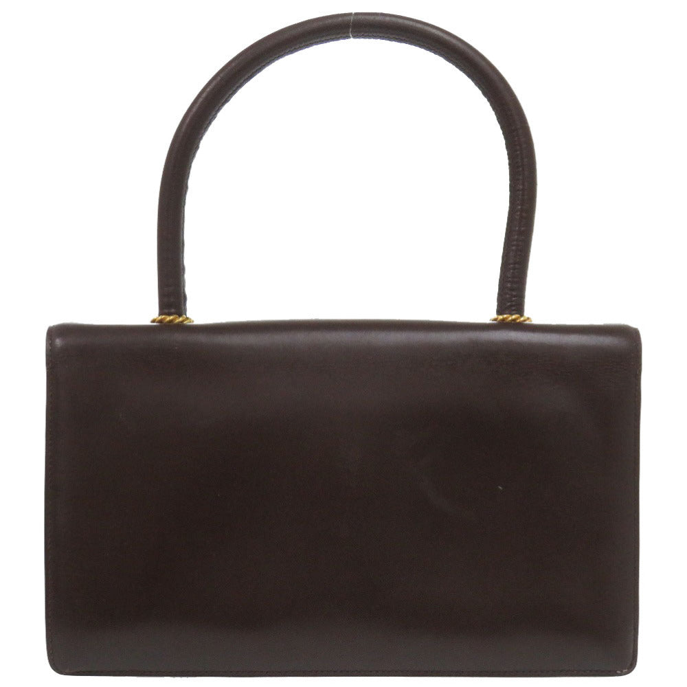 エルメス エスカル ボックスカーフ ブラウン ゴールド金具 〇C刻印 ハンドバッグ 茶 1020【中古】HERMES