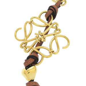 新品同様 ロエベ アナグラム チャーム C821232X01 カーフ 真鍮 ゴールド 1023【中古】LOEWE