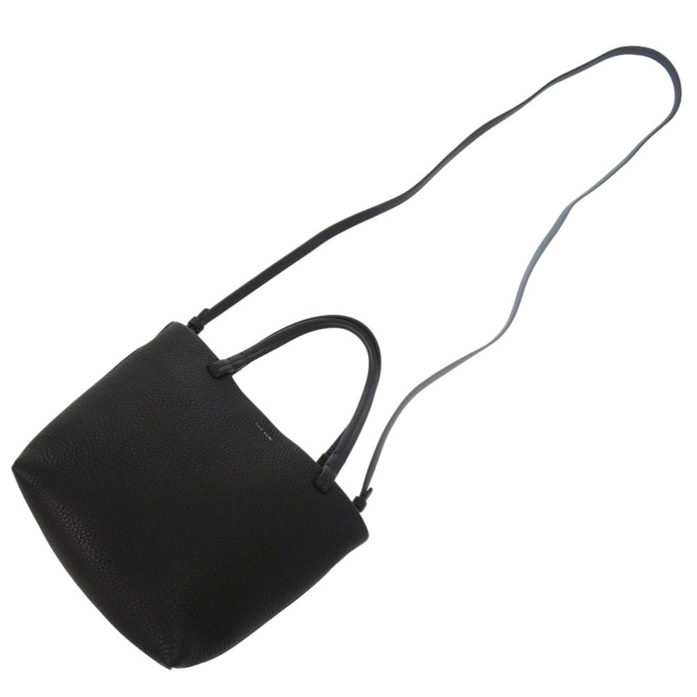 新品同様 ザ ロウ 2WAY パークトートスモール W1199 レザー/レザー ブラック ハンドバッグ 黒 1034【中古】THE ROW
