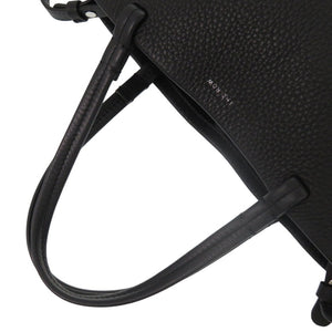 新品同様 ザ ロウ 2WAY パークトートスモール W1199 レザー/レザー ブラック ハンドバッグ 黒 1034【中古】THE ROW