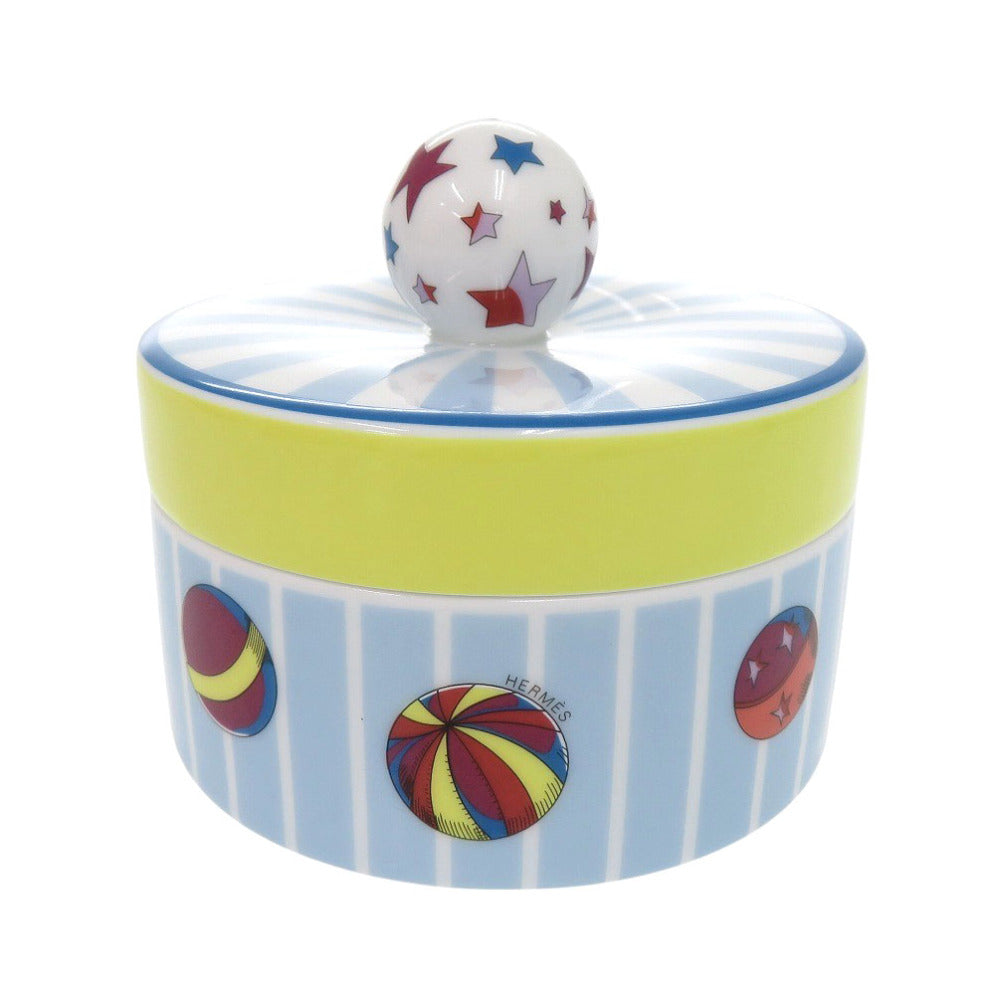 未使用 エルメス サーカス 小物入れ ポーセリン イエロー ブルー 1040【中古】HERMES