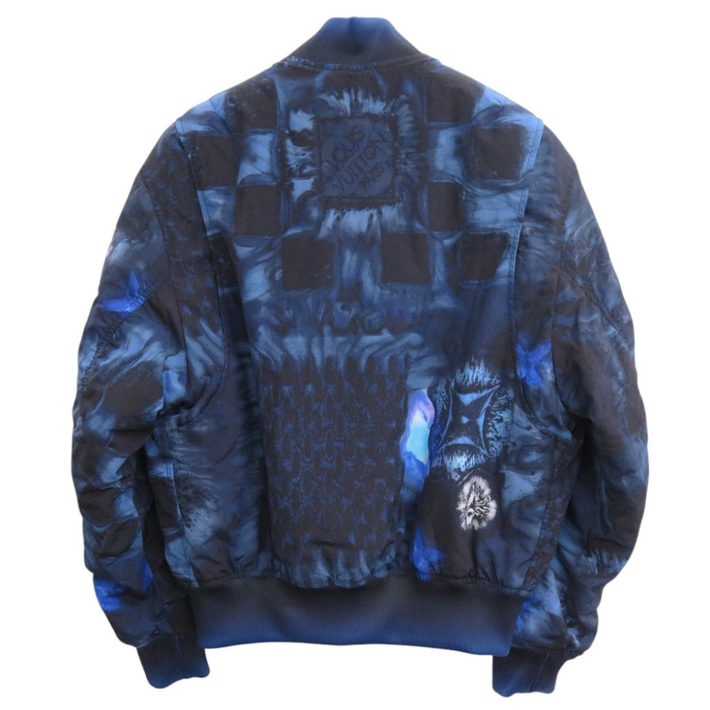 未使用品 ルイ ヴィトン ソルトプリントボンバー 1A90JL ナイロン ブルー ボンバージャケット LV 1043【中古】LOUIS VUITTON メンズ