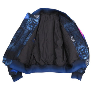 未使用品 ルイ ヴィトン ソルトプリントボンバー 1A90JL ナイロン ブルー ボンバージャケット LV 1043【中古】LOUIS VUITTON メンズ