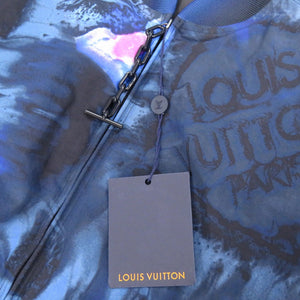 未使用品 ルイ ヴィトン ソルトプリントボンバー 1A90JL ナイロン ブルー ボンバージャケット LV 1043【中古】LOUIS VUITTON メンズ
